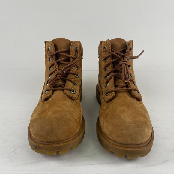 Timberland Toddler Kids Boots Tan Beige Leather Upper Boot Size 11M PRE-OWNED - Picture 7 of 11